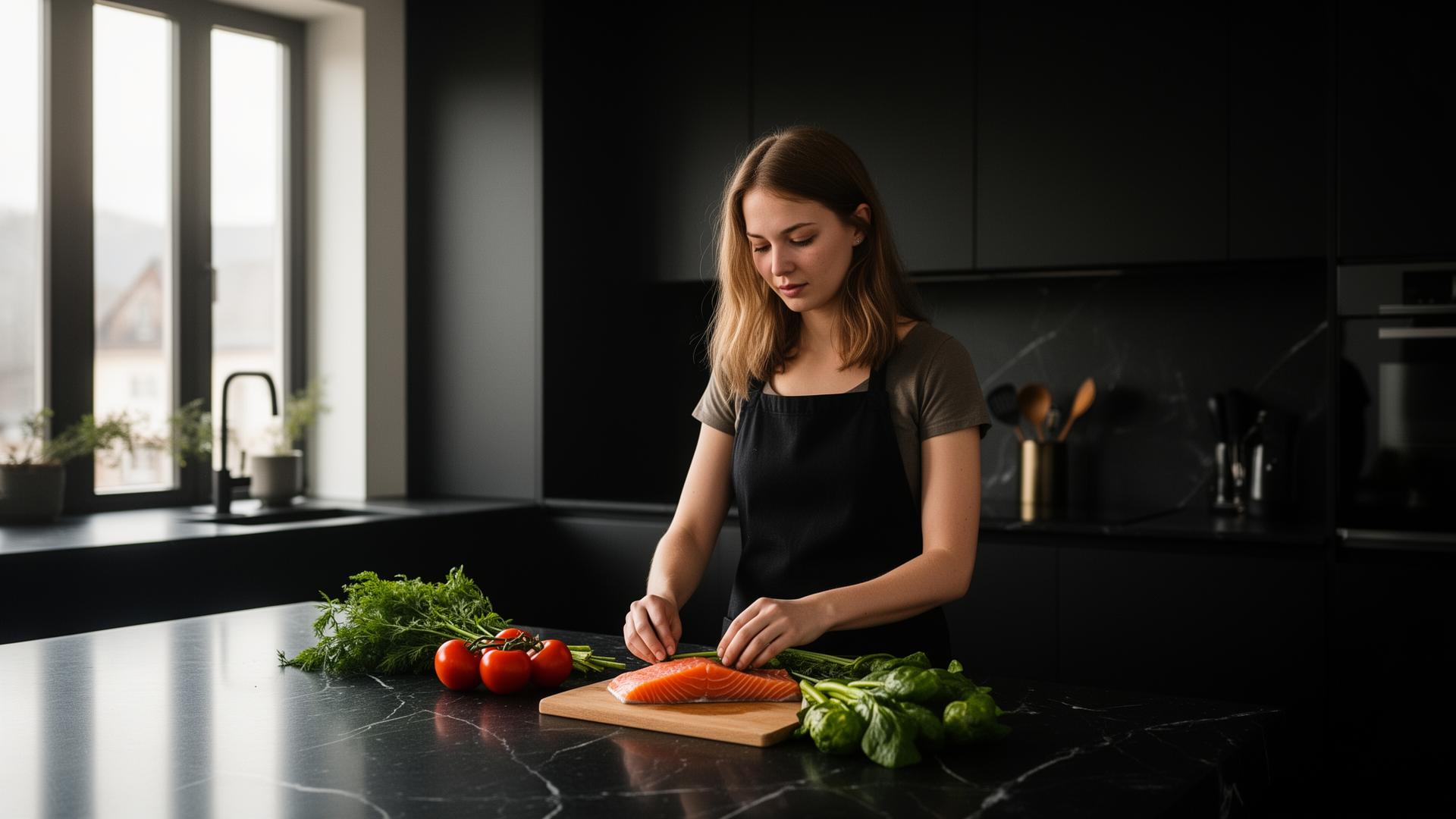 Founder in the PROTEINSTONE kitchen